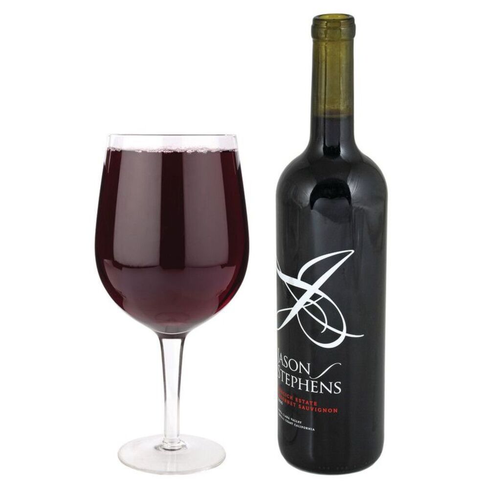 True Big Swig Oversized Wine Glass Holds Full Bottle 750ml Clear